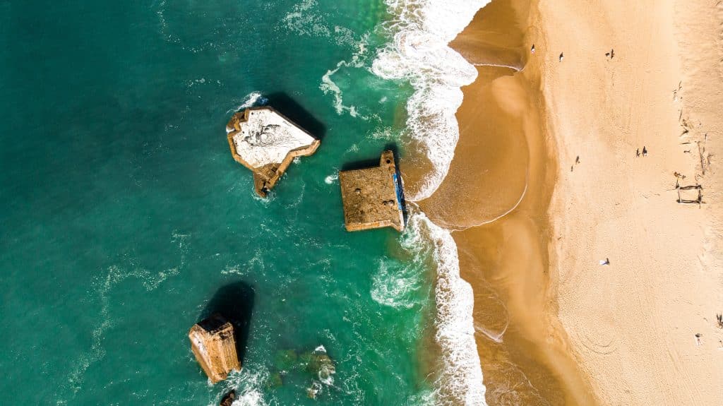 vue aérienne landes cap breton blockhaus vue drone