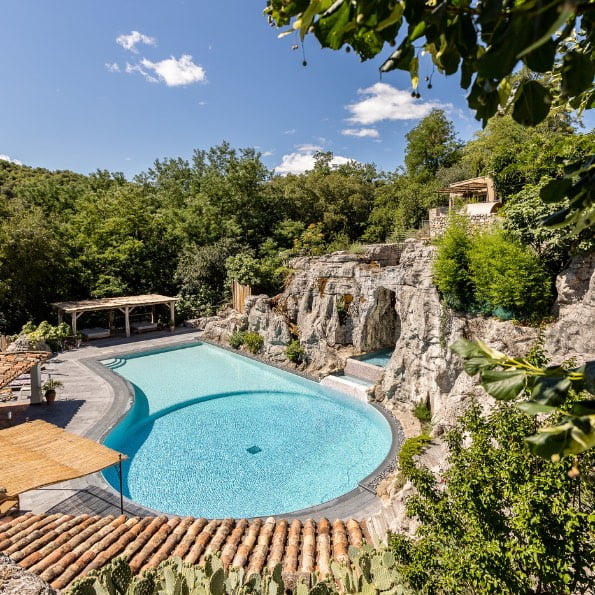 Vue Piscine - Bastide d'Édouard