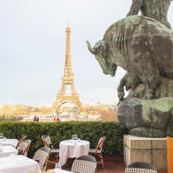 Le Café de l'Homme - Terrasse avec Vue face à la Tour Eiffel