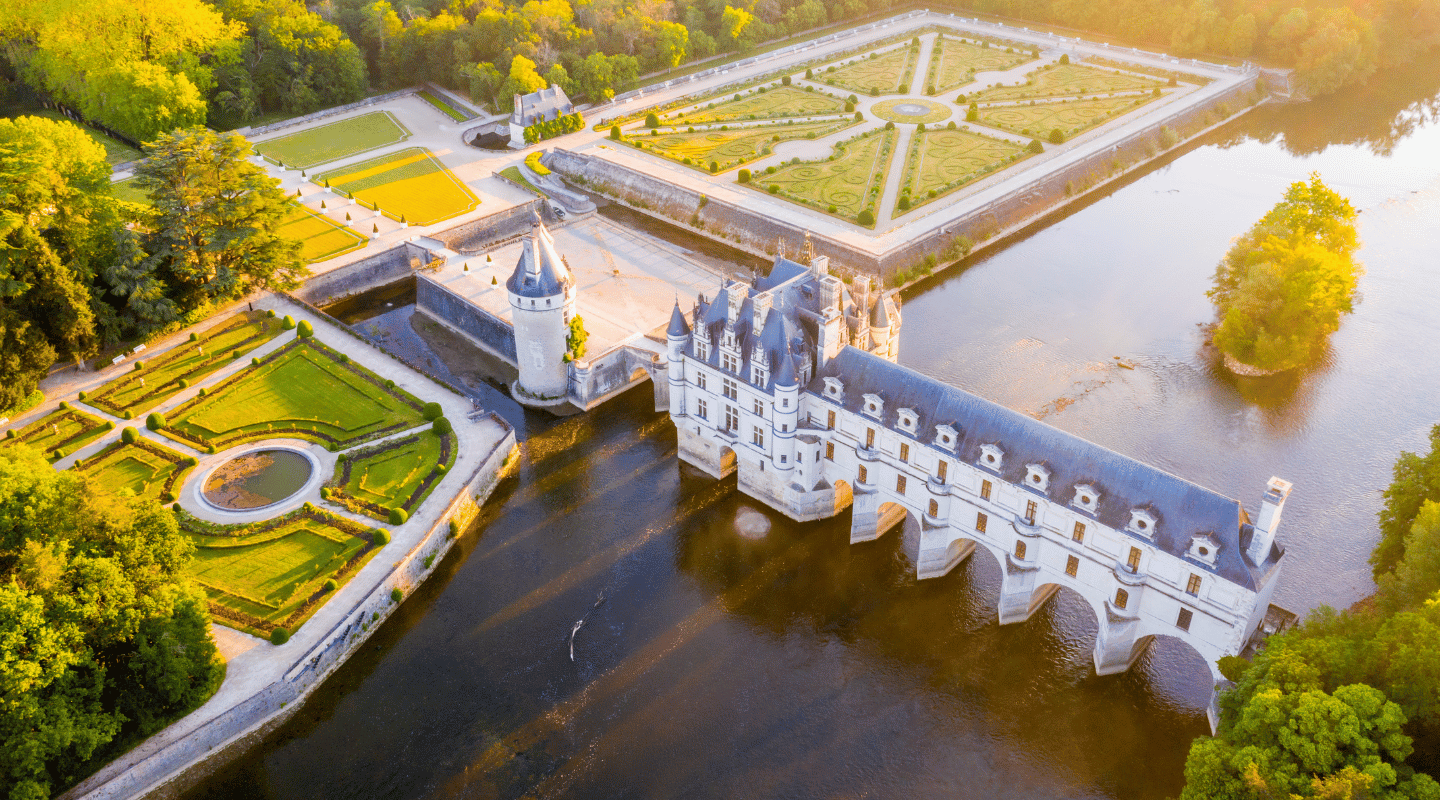 Chateau de Chenonceau vue de haut