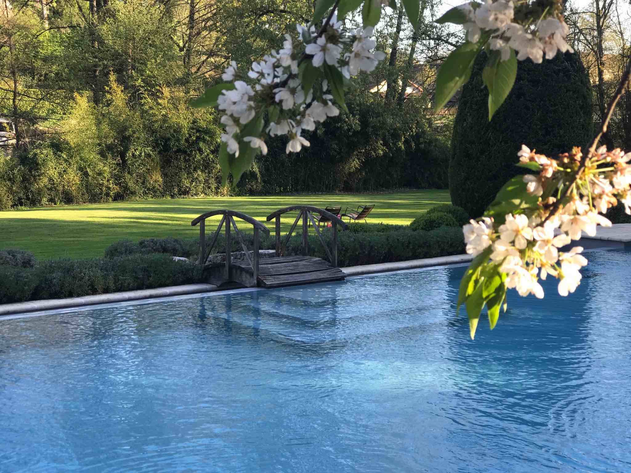 Piscine hôtel moulin du roc