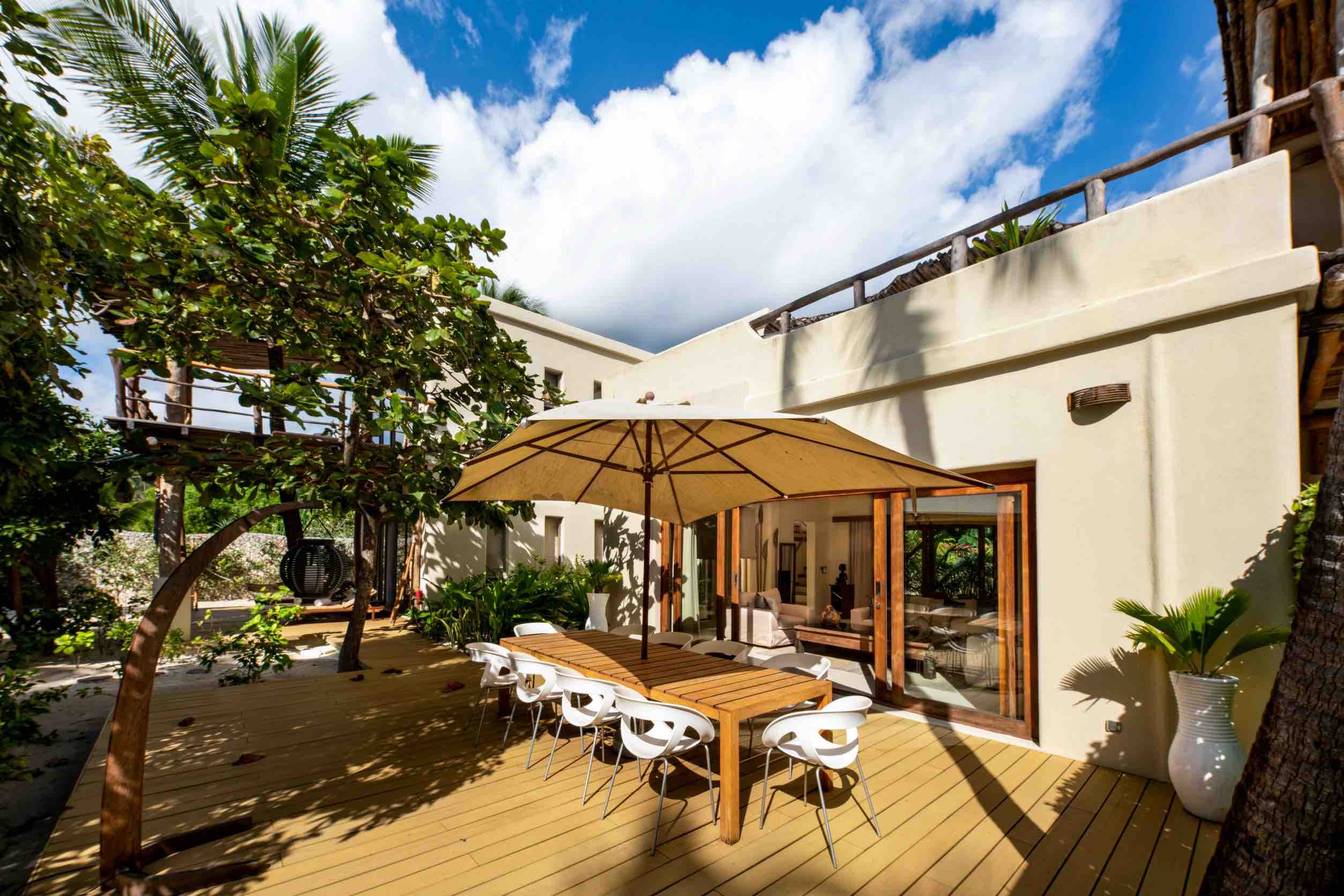 terrasse privée villa